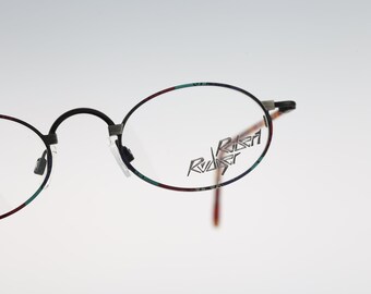 Lunettes Vintage Robert Rüdger 600 - Monture Ovale Noir Bariolé - Allemagne - Neuf Sans étiquette