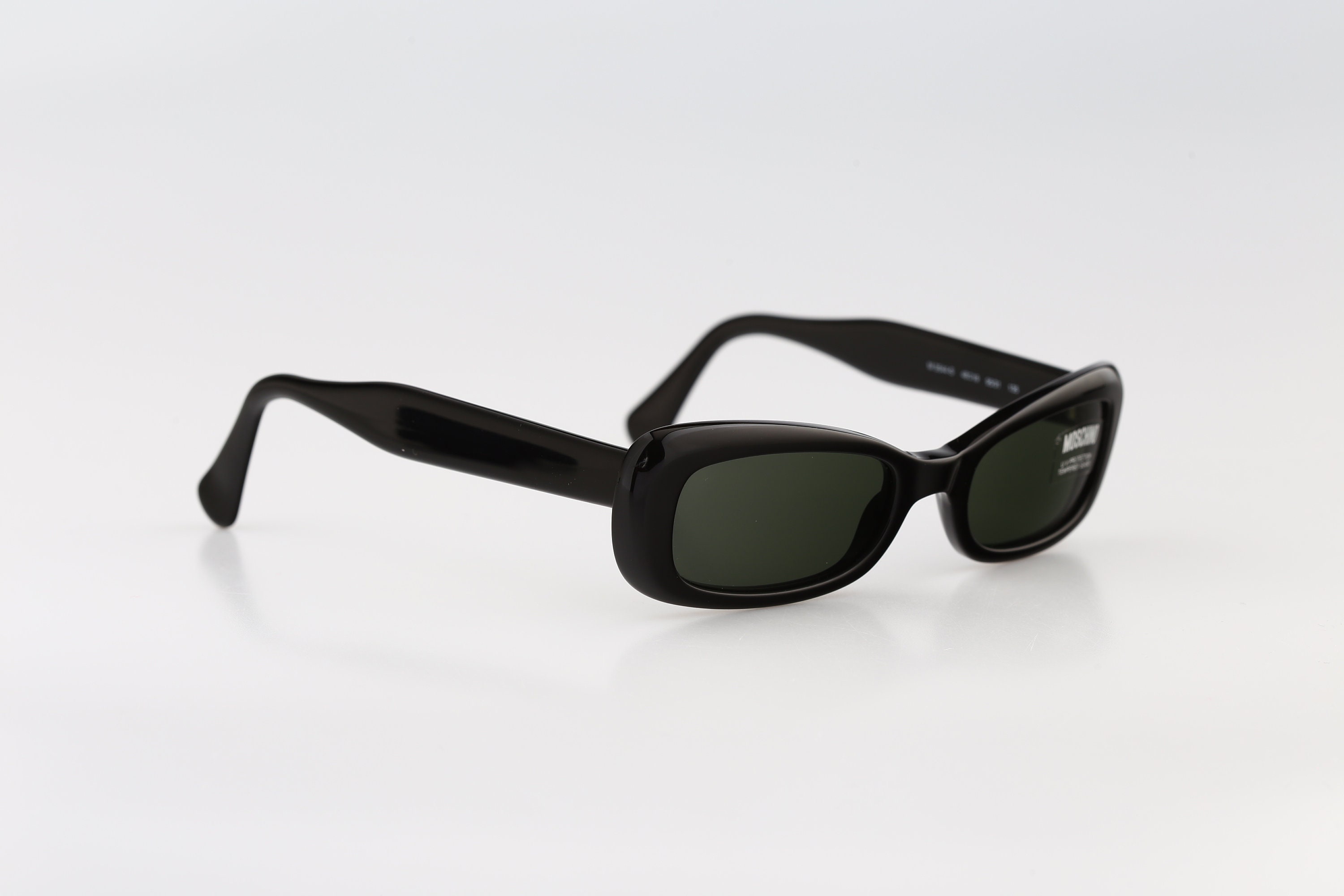 Moschino 3544 S 95 31, Vintage 90s Unique Black Rectangle