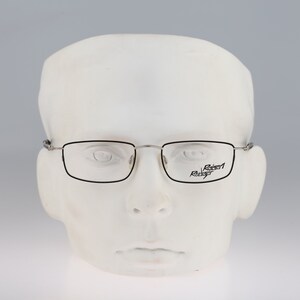 Robert Rudger 2260 010 22, Vintage 90s black and silver rectangle eyeglasses frames mens & womens / NOS
