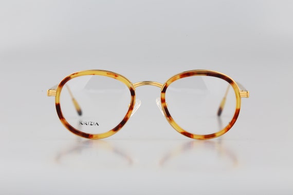 Krizia K 54 966, Vintage 90s gold & tortoise doub… - image 3