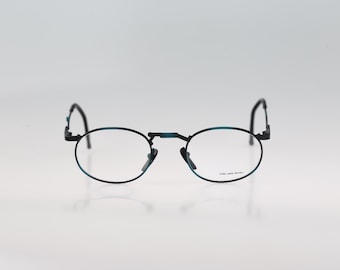 Chai SY11 F25, Vintage 90s Blue Steampunk Small Oval