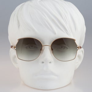 Silhouette M 6277 20 V 6054, Vintage 80s oversized gold butterfly sunglasses women, NOS