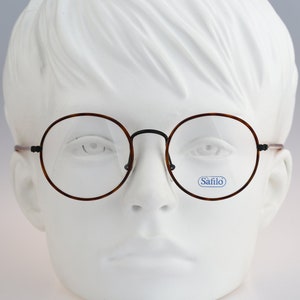 Safilo Team 7712, Vintage 90er Brillengestell, Brillengestell, Runde Brille