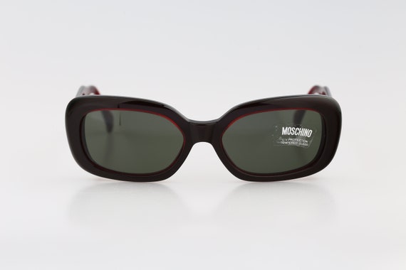 Moschino 3541 S 232 31, Vintage 90s red rectangle… - image 3