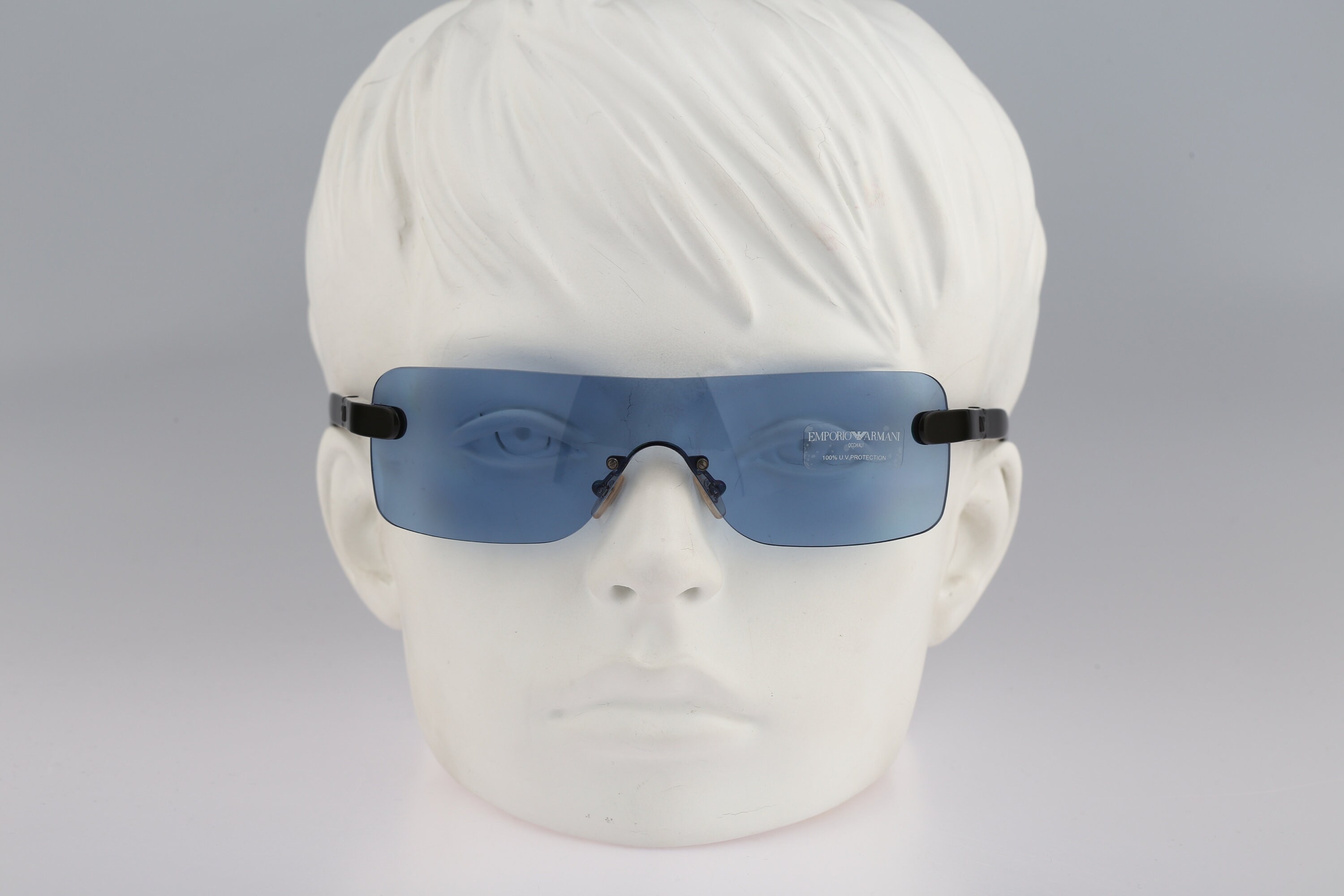 Emporio Armani Transparent Aqua Round Sunglasses - Women Accessories Emporio Armani EA4152 w/Clip-On Blue Eyeglasses | Includes  main image 3