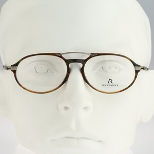 Rodenstock R 7303, Vintage 90s tortoise small oval aviator glasses frames mens & womens NOS