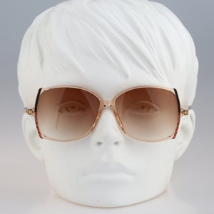 Silhouette M 1774 20 C 2204, Vintage 80s Tinted brown lenses unique clear butterfly sunglasses women, NOS
