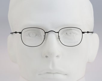 Pro Design Denmark Better Collection P.802 C.660, Vintage 90s black unique small square eyeglasses frames mens & womens / NOS