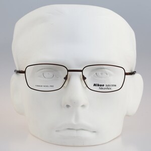 Nikon Dura Titan DT4383 0404 Titanium, Vintage 90s bronze rectangle eyeglasses frames mens & women NOS