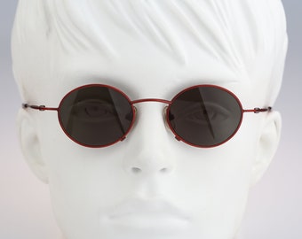 Alain Delon 3605, Vintage 90s unique steampunk small round circle sunglasses mens & women NOS