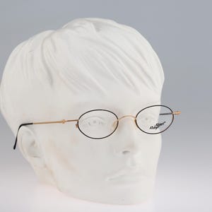 Robert Rudger 2291 010 Y4, Vintage 90s tortoise and gold small oval eyeglasses frames mens and womens NOS