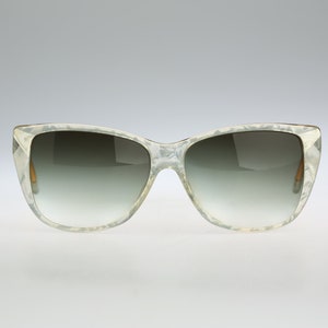 Alberto Puccini AP 015 302, gafas de sol estilo ojo de gato cuadradas transparentes, únicas, de los años 80, para mujer, NOS