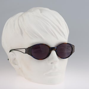 Yves Saint Laurent 6547 Y723, Vintage 90s colorful and gray oval sunglasses mens & women, NOS