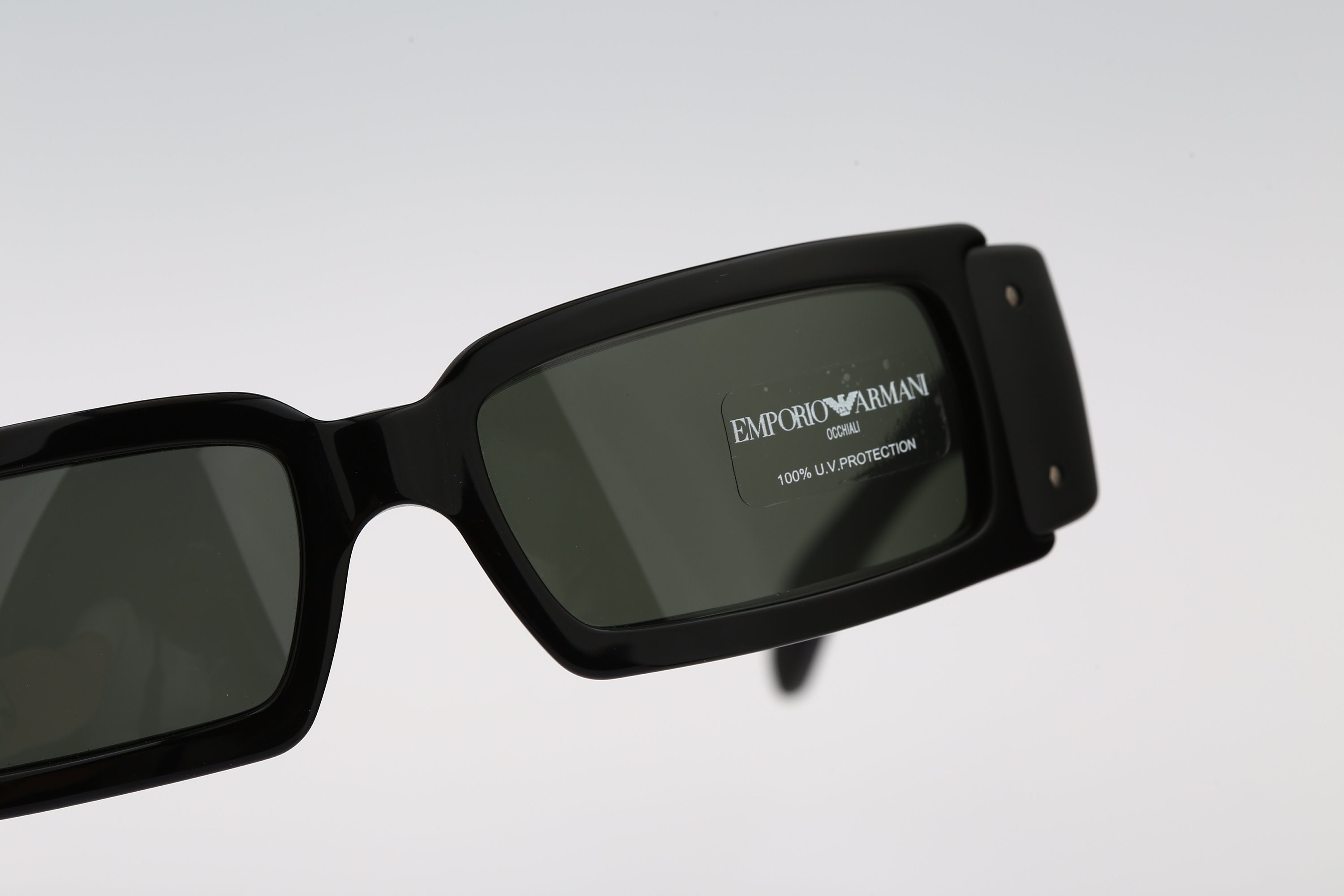 Emporio Armani 622 S 471, Vintage 2000s Black Unique Rectangle