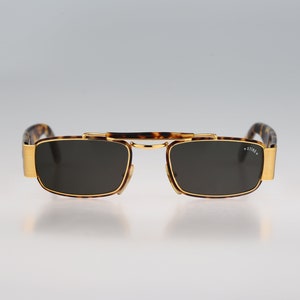 Sting 325 S77, Vintage 90s tortoise small rectangle aviator sunglasses men and women NOS