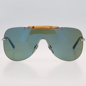 Gucci GG 4262 S 6LBHZ, Vintage 2000s rimless overized shield aviator sunglasses mens & women, NOS