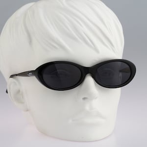 Diablo D87 M 852, Vintage 90s lightweight black oval sunglasses women, NOS