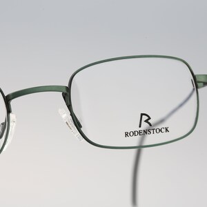 Rodenstock R 4264 D, Vintage 90s lightweight green and blue small rectangle eyeglasses frames mens & womens NOS image 7