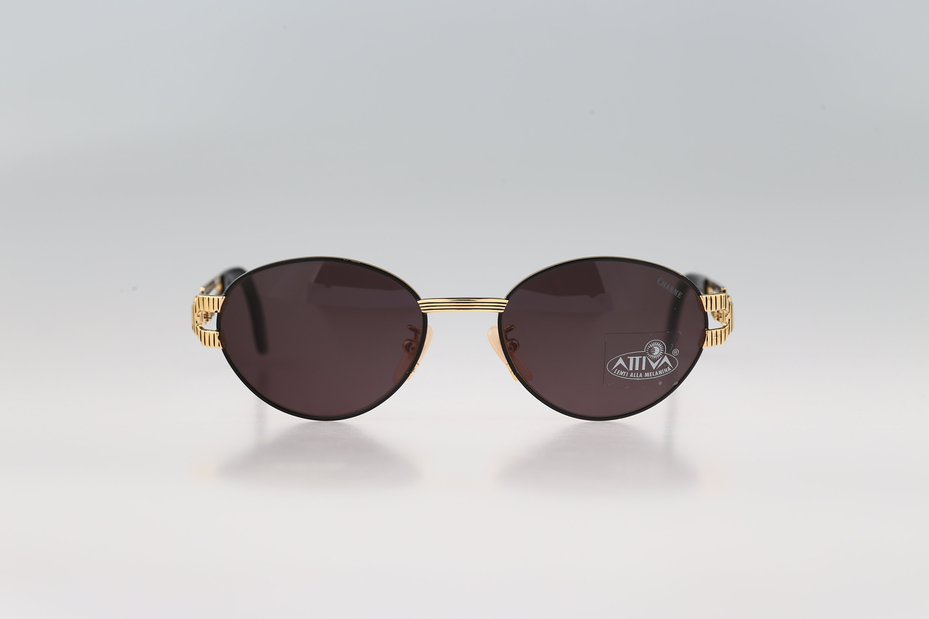 NOS / NWT Vintage Charme Attiva Egyptian Pharaoh 7536 201 Designer Sunglasses NOS Charme MOD. 7522 COL. 120 Vintage Sunglasses hand made  main image 3