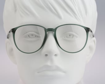 Gafas de sol Silhouette M 2728 10 C 1735, estilo vintage de los años 80, de color verde, transparentes, redondas, para hombre y mujer, NOS