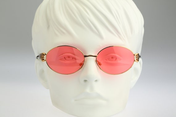 Gold oval sunglasses, Anteprima Enia 3, Vintage 9… - image 4