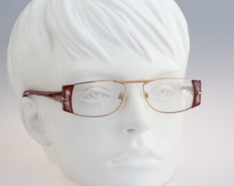 Silhouette M 6084 /20 V 6058, Vintage 90s unique small rectangle reading glasses frames womens / NOS