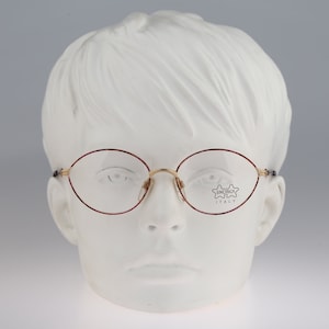 Luxottica 2189 G 505, Vintage 90s gold and tortoise elegant oval butterfly glasses frames women  / NOS