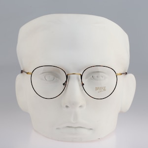 Brisur Rooseveli A, Vintage 90er Jahre Antik Gold und Schildkröte runde Brillengestelle Herren & Damen NOS