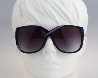Silhouette M 3078, gafas de sol vintage de los años 80 con diseño de mariposa, cuadradas, extragrandes y negras, para mujer, NOS
