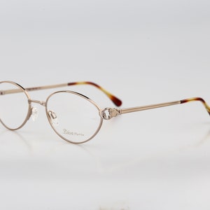 Diva Light 9002 120, Vintage 90s victorian gray oval eyeglasses frames womens NOS