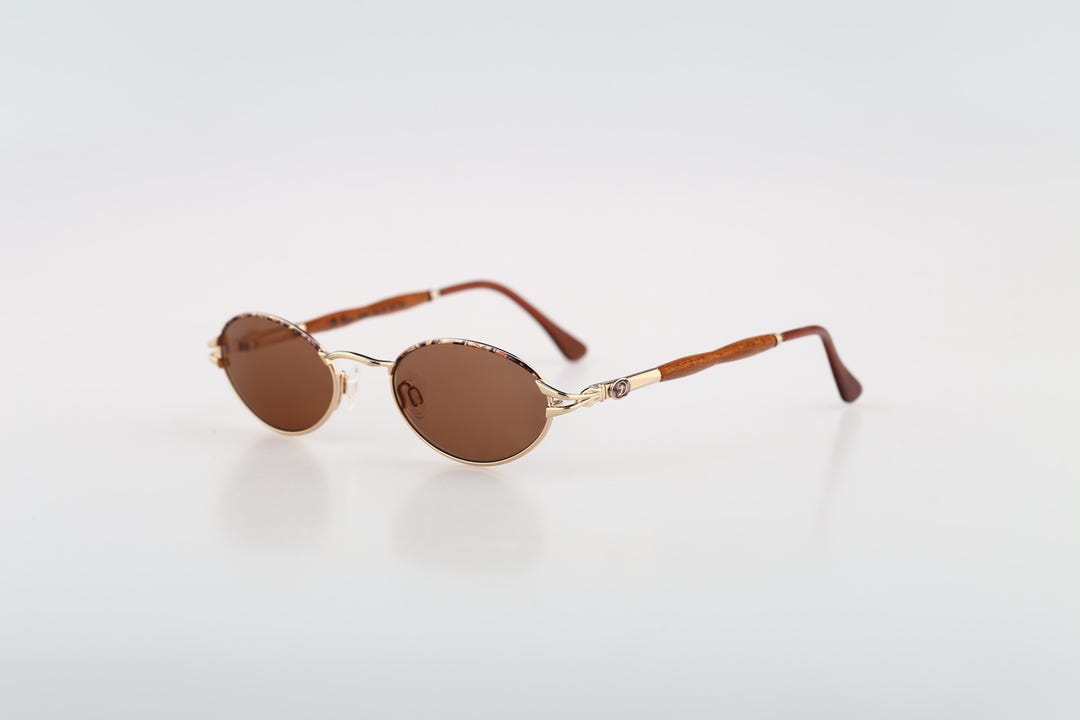 Diva 5129 E 72 E, Vintage 90s Gold and Tortoise Genuine Wood