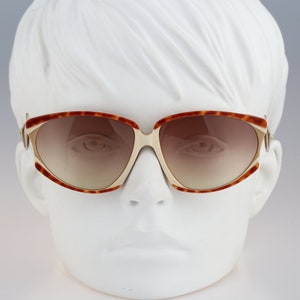 Rodier 286 K 319, gafas de sol estilo ojo de gato vintage de los años 80 en color blanco cremoso y carey para mujer, NOS