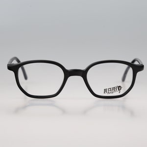 Le Club Actuel 2063 W044, Vintage 90s black small square eyeglasses frames mens & womens / NOS