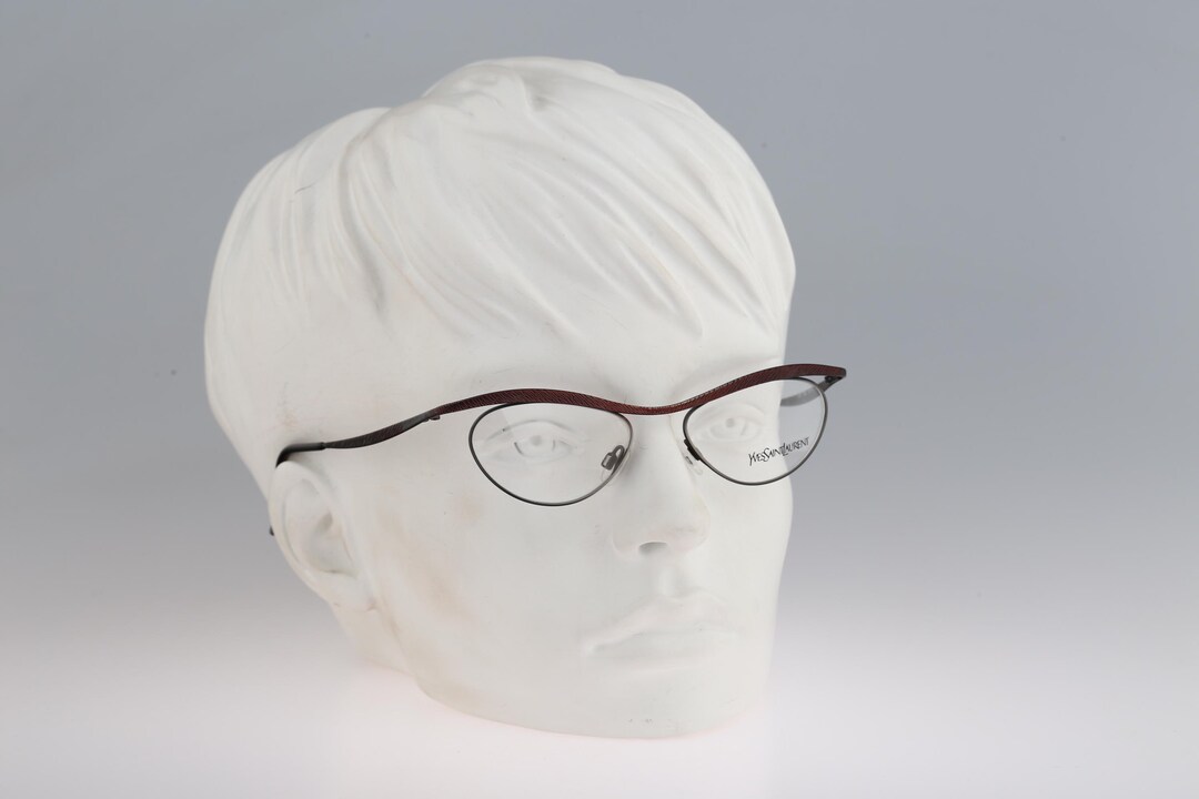 【Yves Saint Laurent】イヴサンローラン ヴィンテージ　NC Yves Saint Laurent 4047 Y222, Vintage 90s Antique Grey and Red