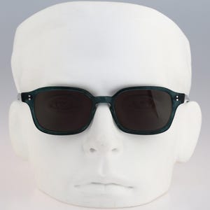 Caretta V.Cannes 03 Handgemachte, Acetat klar türkis Tortoise kleine quadratische Sonnenbrille Herren & Damen NEU