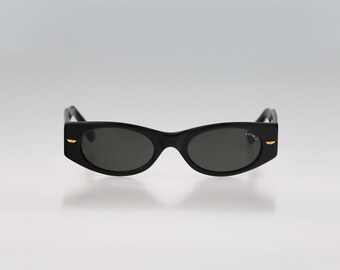 Sting 209 N, gafas de sol rectangulares delgadas negras vintage de los años 90 para mujer, NOS