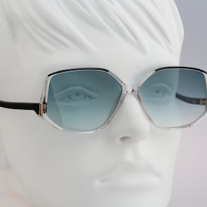 Silhouette M 1728 20 C 1618, Vintage 80s tinted lenses clear rectangle hexagon sunglasses women NOS