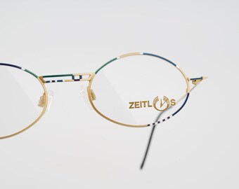 Zeitlos ZL SW100, montures de lunettes ovales colorées vintage des années 90 pour femmes NOS