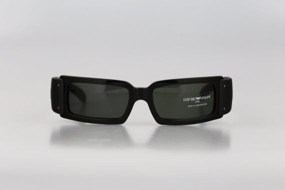 Emporio Armani 622 S 471, Vintage 2000s Black Unique Rectangle