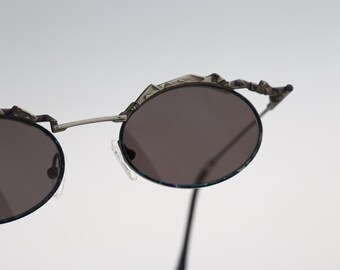 Chai Original GBS1 F3, Vintage 90s colorful crazy steampunk small oval sunglasses women, NOS