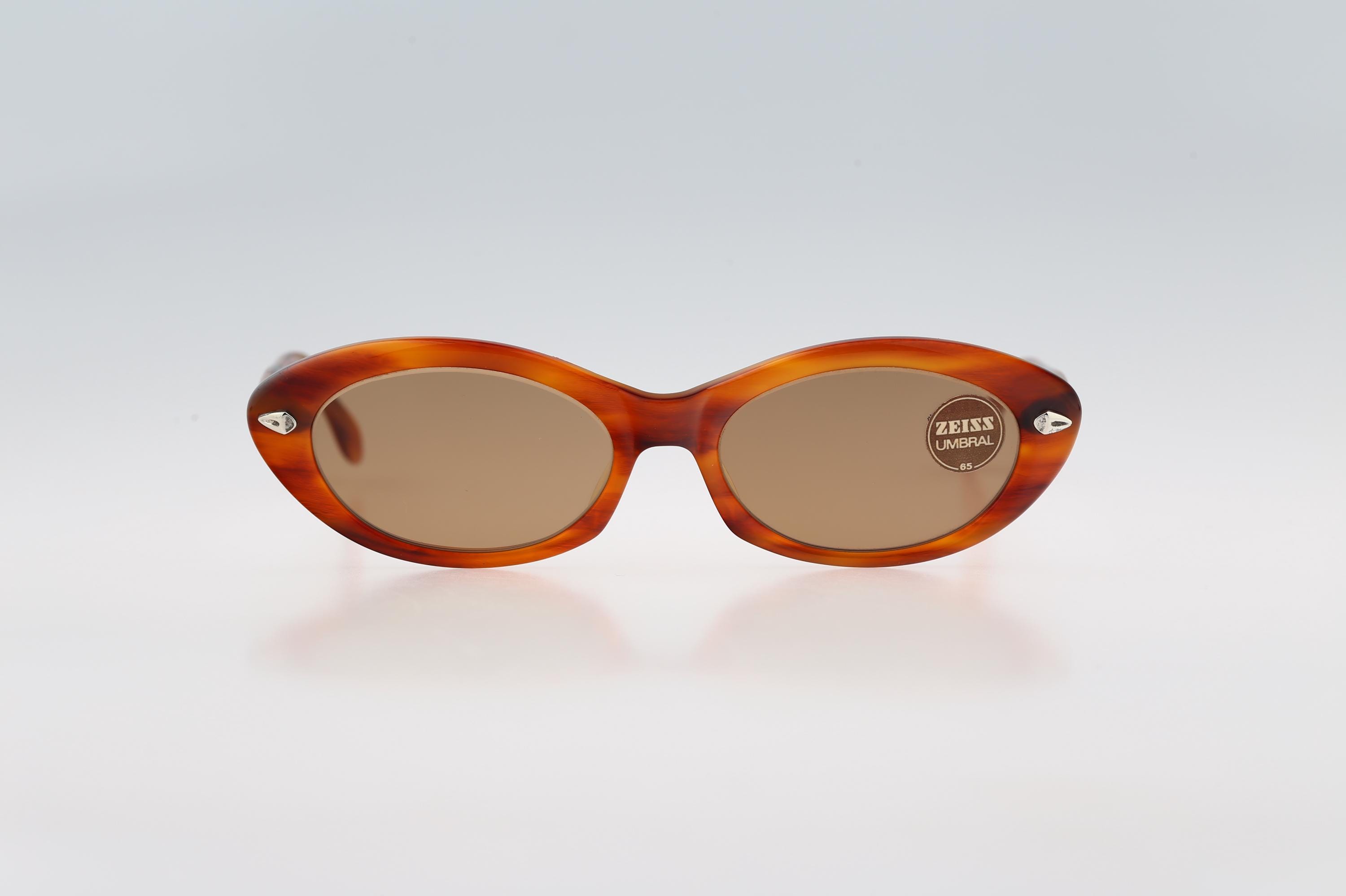 Metzler Germany, Vintage 70s Zeiss Umbral Lenses Tortoise Cat Eye