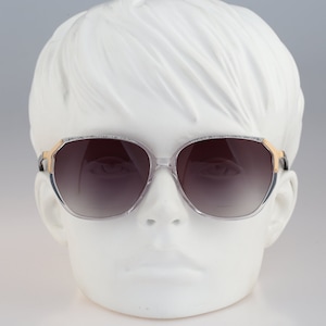 Silhouette M 1749 20 C 1831, Vintage 80s clear oversize butterfly okulary przeciwsłoneczne damskie, NOS