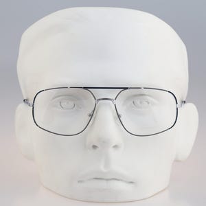 Bourgeois Halley, Vintage 80s colorful & silver square aviator eyeglasses frames mens and womens NOS image 1