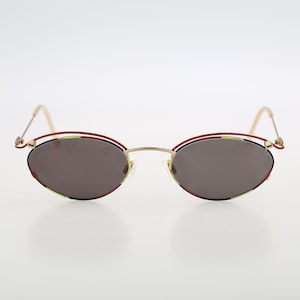 Mondi by Metzler 2383 653, Vintage 90s unique colorful oval sunglasses women, NOS