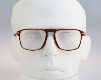 Puma AP 7 K, Vintage 80s gold and tortoise square eyeglasses frames mens & womens / NOS