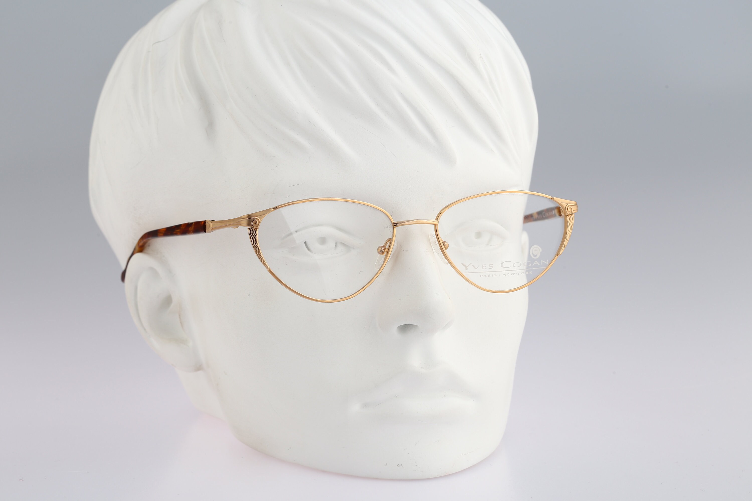 Yves Cogan YC 010 C 900, Vintage 90s Gold & Tortoise Unique 