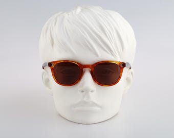 Emiliana Dallari LUI 827, gafas de sol cuadradas pequeñas de carey, únicas, vintage, de los años 90, para hombre y mujer, NOS