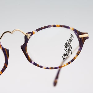 Robert Rudger 0860 136 01, Vintage 90s unique colorful oval eyeglasses frames womens NOS