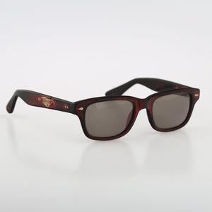 Kowalski KD R1, Vintage 2000s unique black and red rectangle wayfarer sunglasses mens & women NOS