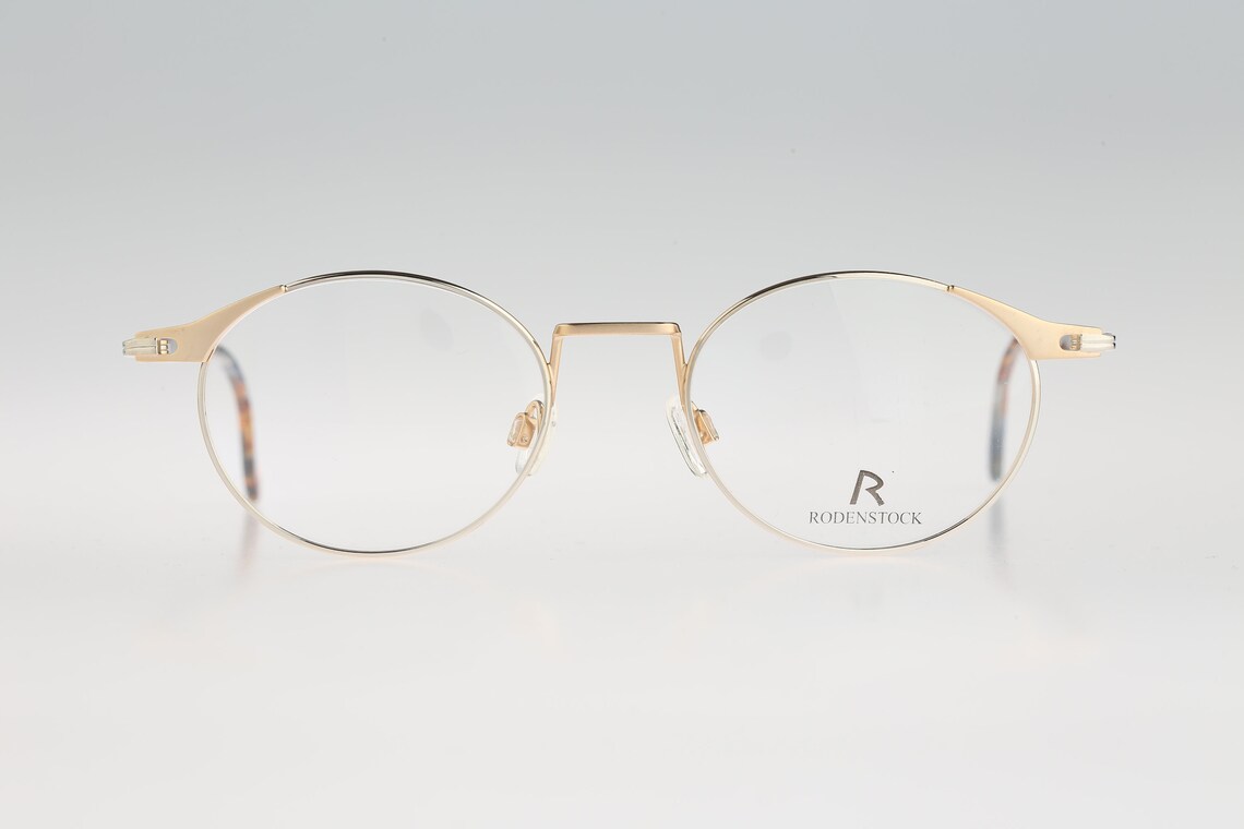 Rodenstock R 2426 D, Vintage 90s Gold & Silver Unique Small Oval ...